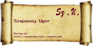 Szepessy Ugor névjegykártya